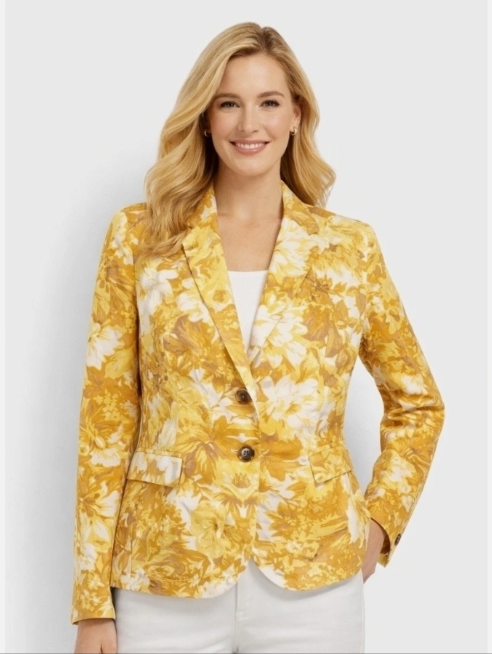 Talbots Floral Blazer